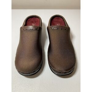 Aetrex Berries Clog Womens Size 9M Casual Brown Mule Stretch Comfort Slip On